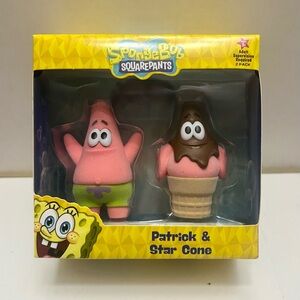 SpongeBob Squarepants Patrick & Star Cone 2.25" Flocked Figures 2 Pack New